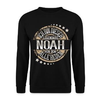 Noah - Unisex Pullover - Schwarz - Vorne - Alina (178cm) & Michal (187cm)