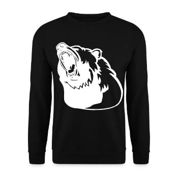 Das Erwachen des Eisbären - Unisex Pullover - Schwarz - Vorne - Alina (178cm) & Michal (187cm)