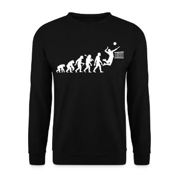 Volleyball Evolution für Vollyeballspieler - Unisex Pullover - Schwarz - Vorne - Alina (178cm) & Michal (187cm)