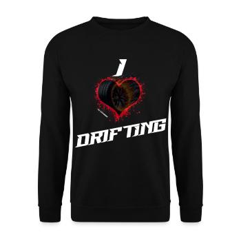 I love Drifting - Unisex Pullover - Schwarz - Vorne - Alina (178cm) & Michal (187cm)