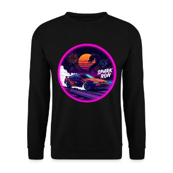 Neon Dragon Festival Streetwear - Unisex Pullover - Schwarz - Vorne - Alina (178cm) & Michal (187cm)