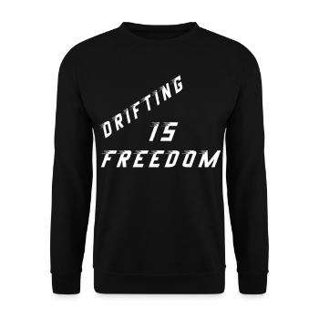 Drifting is freedom - Unisex Pullover - Schwarz - Vorne - Alina (178cm) & Michal (187cm)
