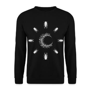 Dornensichel & Insektensaeule – Naturmotiv - Unisex Pullover - Schwarz - Vorne - Alina (178cm) & Michal (187cm)