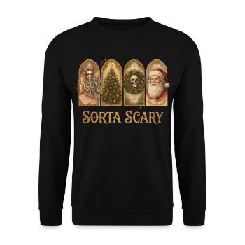 Sorta Scary Christmas - Unisex Pullover - Schwarz - Vorne - Alina (178cm) & Michal (187cm)