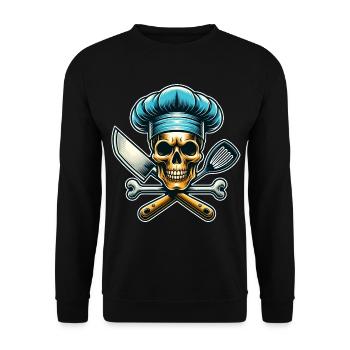 Skull Koch - Unisex Pullover - Schwarz - Vorne - Alina (178cm) & Michal (187cm)