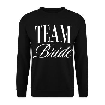 Team Bride - Unisex Pullover - Schwarz - Vorne - Alina (178cm) & Michal (187cm)