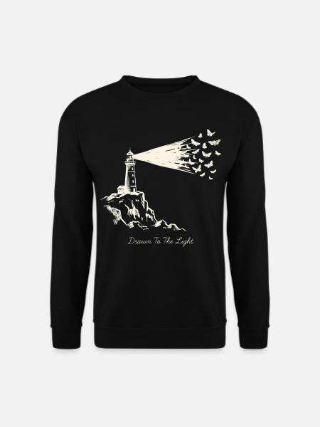 Drawn To The Light Lighthouse - Unisex Pullover - Schwarz