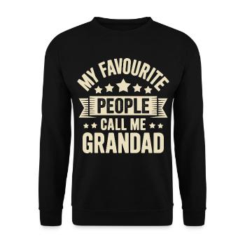 Meine Lieblingsleute nennen mich Opa - Unisex Pullover - Schwarz - Vorne - Alina (178cm) & Michal (187cm)
