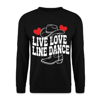 Line Dance - Unisex Pullover - Schwarz - Vorne - Alina (178cm) & Michal (187cm)