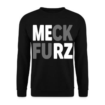Meck Furz | Merz - nicht mein Kanzler - Unisex Pullover - Schwarz - Vorne - Alina (178cm) & Michal (187cm)