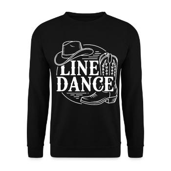 Line Dance Western Boots Hut - Unisex Pullover - Schwarz - Vorne - Alina (178cm) & Michal (187cm)