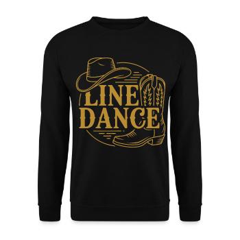 Line Dance Western Boots - Unisex Pullover - Schwarz - Vorne - Alina (178cm) & Michal (187cm)