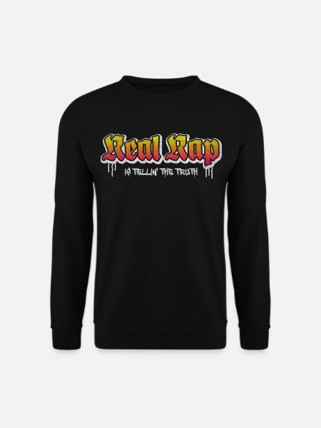 Real Rap - Hip Hop Statement - Unisex Pullover - Schwarz