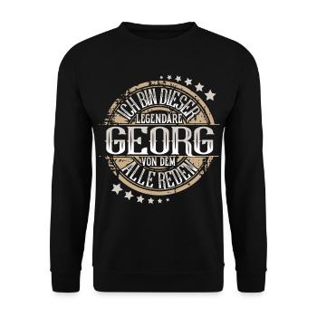Georg - Unisex Pullover - Schwarz - Vorne - Alina (178cm) & Michal (187cm)