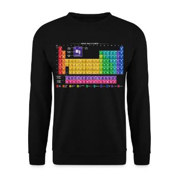 Periodensystem Farbpalette - Unisex Pullover - Schwarz - Vorne - Alina (178cm) & Michal (187cm)