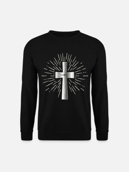 Christlicher Glaube, Symbol Kreuz - Unisex Pullover - Schwarz