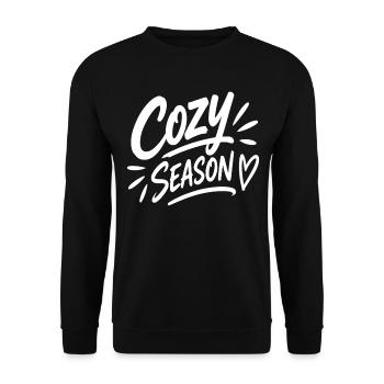 COZY SEASON - Unisex Pullover - Schwarz - Vorne - Alina (178cm) & Michal (187cm)