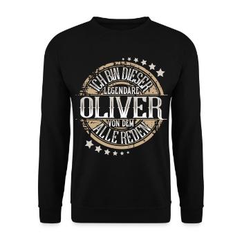 Oliver - Unisex Pullover - Schwarz - Vorne - Alina (178cm) & Michal (187cm)