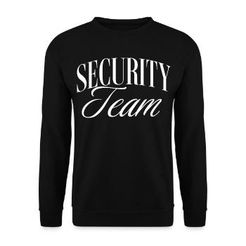 Security Team - Unisex Pullover - Schwarz - Vorne - Alina (178cm) & Michal (187cm)