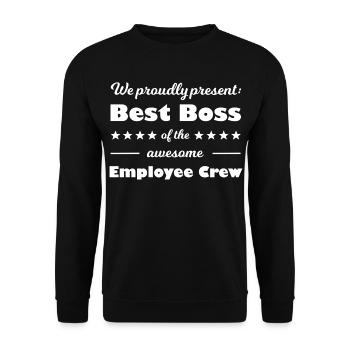 Bester Chef der tollen Belegschaft - Unisex Pullover - Schwarz - Vorne - Alina (178cm) & Michal (187cm)