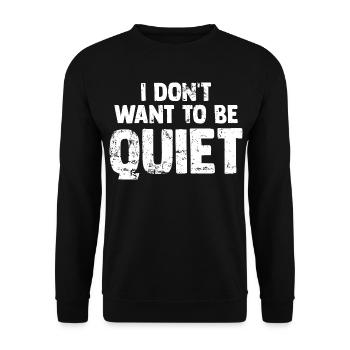 Ich will nicht lustig sein Humor Geschenk Lustig - Unisex Pullover - Schwarz - Vorne - Alina (178cm) & Michal (187cm)