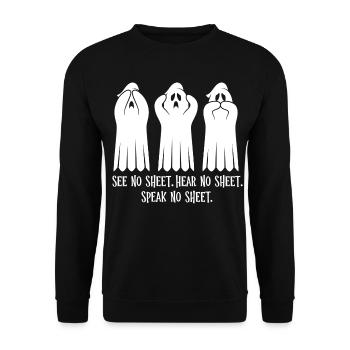 Drei weise Geister - Unisex Pullover - Schwarz - Vorne - Alina (178cm) & Michal (187cm)