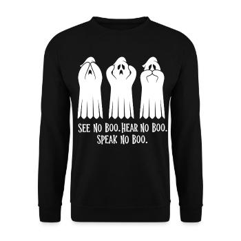 Drei weise Geister - Unisex Pullover - Schwarz - Vorne - Alina (178cm) & Michal (187cm)