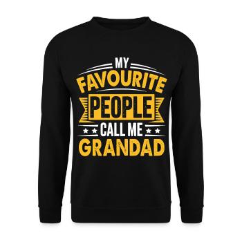 Meine Lieblingsleute nennen mich Opa - Unisex Pullover - Schwarz - Vorne - Alina (178cm) & Michal (187cm)