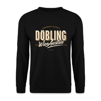 Wien Döbling (19. Bezirk) - Unisex Pullover - Schwarz - Vorne - Alina (178cm) & Michal (187cm)
