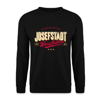 Wien Josefstadt (8. Bezirk) - Unisex Pullover - Schwarz - Vorne - Alina (178cm) & Michal (187cm)