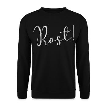 Anlässe Party Prost - Unisex Pullover - Schwarz - Vorne - Alina (178cm) & Michal (187cm)