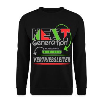 Vertriebsleiter Next Generation Beruf Arbeit Mann  - Unisex Pullover - Schwarz - Vorne - Alina (178cm) & Michal (187cm)