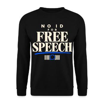 Kein Ausweis für freie Meinungsäußerung Digital Privacy Protest - Unisex Pullover - Schwarz - Vorne - Alina (178cm) & Michal (187cm)