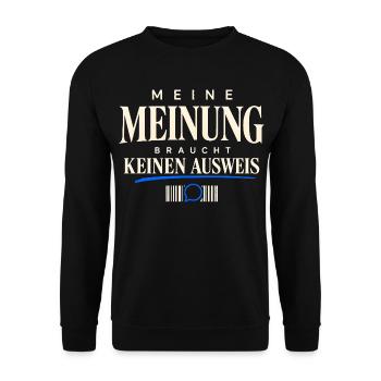 Meinungsfreiheit Demo Datenschutz Bürgerrechte - Unisex Pullover - Schwarz - Vorne - Alina (178cm) & Michal (187cm)