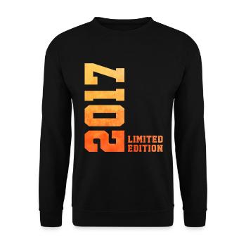 9. Geburtstag limited edition 2017 jahrgang 2017 - Unisex Pullover - Schwarz - Vorne - Alina (178cm) & Michal (187cm)
