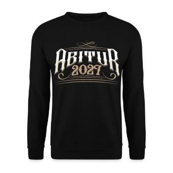 Abitur 2027 - Unisex Pullover - Schwarz - Vorne - Alina (178cm) & Michal (187cm)