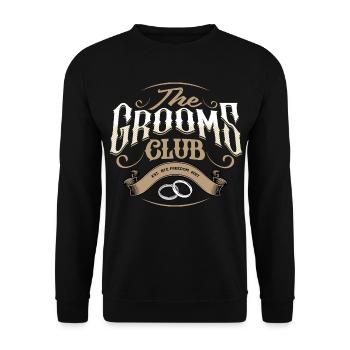 Bräutigam Club - Unisex Pullover - Schwarz - Vorne - Alina (178cm) & Michal (187cm)