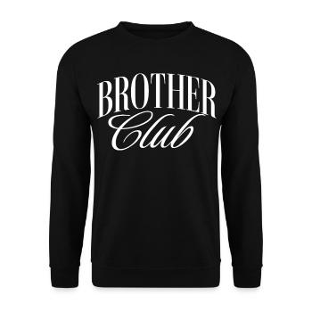 Brother Club - Unisex Pullover - Schwarz - Vorne - Alina (178cm) & Michal (187cm)
