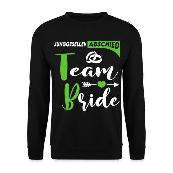 Junggesellenabschied Team Bride Hochzeit Ringe - Unisex Pullover - Schwarz - Vorne - Alina (178cm) & Michal (187cm)