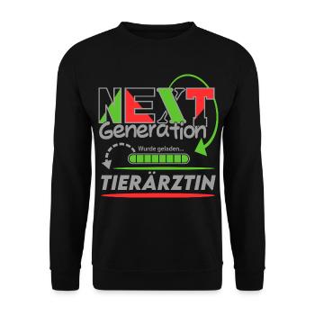 Tierärztin Next Generation Beruf Arbeit Frau Job - Unisex Pullover - Schwarz - Vorne - Alina (178cm) & Michal (187cm)