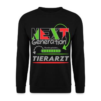Tierarzt Next Generation Beruf Arbeit Mann Job - Unisex Pullover - Schwarz - Vorne - Alina (178cm) & Michal (187cm)