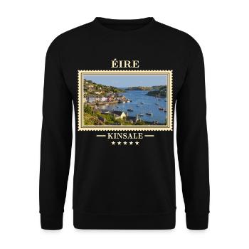 Irland Kinsale Vintage Reisemarke - Unisex Pullover - Schwarz - Vorne - Alina (178cm) & Michal (187cm)