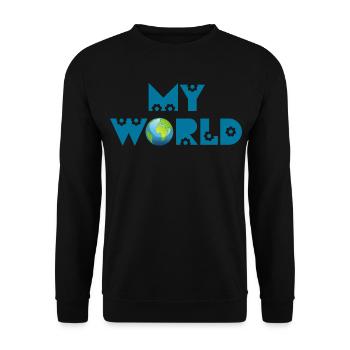 Meine Welt - Unisex Pullover - Schwarz - Vorne - Alina (178cm) & Michal (187cm)