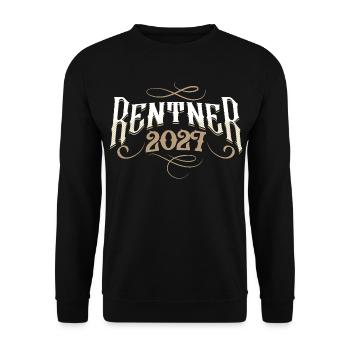 Rentner 2027 - Unisex Pullover - Schwarz - Vorne - Alina (178cm) & Michal (187cm)