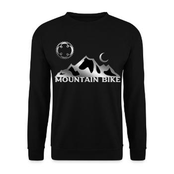 Mountain Bike - Unisex Pullover - Schwarz - Vorne - Alina (178cm) & Michal (187cm)