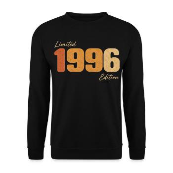 Vintage 1996 Anniversary Limited Edition Retro - Unisex Pullover - Schwarz - Vorne - Alina (178cm) & Michal (187cm)