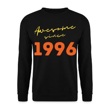 Großartig seit 1996 Jubiläum 1996 Retro Vintage - Unisex Pullover - Schwarz - Vorne - Alina (178cm) & Michal (187cm)