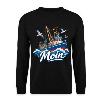 Fischkutter Nordsee Moin  Kutter - Unisex Pullover - Schwarz - Vorne - Alina (178cm) & Michal (187cm)