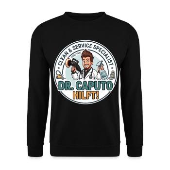 Dr. Caputo hilft - Unisex Pullover - Schwarz - Vorne - Alina (178cm) & Michal (187cm)