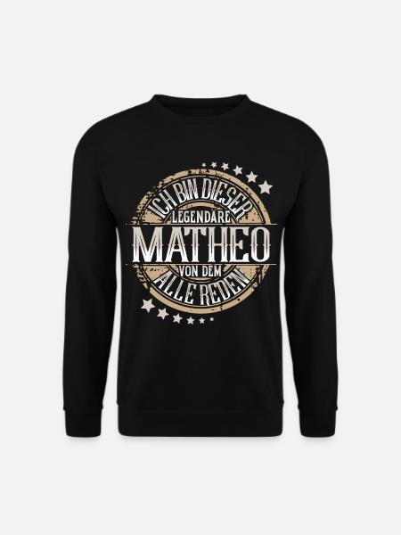 Matheo - Unisex Pullover - Schwarz